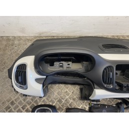 KIT AIRBAG CRUSCOTTO BIANCO VOLANTE FIAT 500L CINTE TENDINA PRETENSIONATORE  B2478