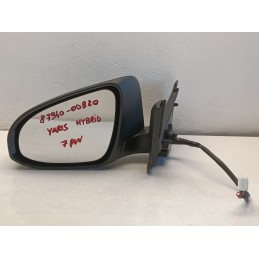 SPECCHIETTO RETROVISORE SINISTRO 7 PIN TOYOTA YARIS 3 HYBRID NERO  A8868