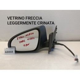 SPECCHIETTO RETROVISORE SINISTRO 7 PIN TOYOTA YARIS 3 HYBRID NERO  A8868