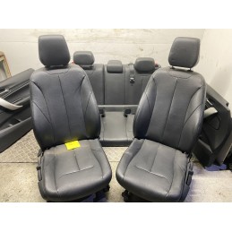 SEDILI TAPPEZZERIA PELLE NERA BMW SERIE 1 F20 2011 2019 SEDILE PANNELLI  B2822