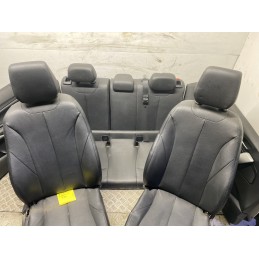 SEDILI TAPPEZZERIA PELLE NERA BMW SERIE 1 F20 2011 2019 SEDILE PANNELLI  B2822