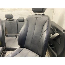 SEDILI TAPPEZZERIA PELLE NERA BMW SERIE 1 F20 2011 2019 SEDILE PANNELLI  B2822
