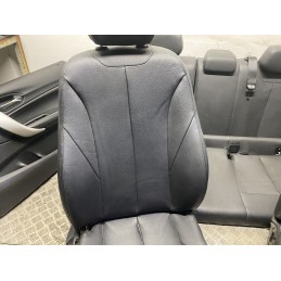 SEDILI TAPPEZZERIA PELLE NERA BMW SERIE 1 F20 2011 2019 SEDILE PANNELLI  B2822