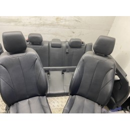 SEDILI TAPPEZZERIA PELLE NERA BMW SERIE 1 F20 2011 2019 SEDILE PANNELLI  B2822