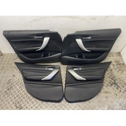 SEDILI TAPPEZZERIA PELLE NERA BMW SERIE 1 F20 2011 2019 SEDILE PANNELLI  B2822
