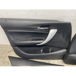 SEDILI TAPPEZZERIA PELLE NERA BMW SERIE 1 F20 2011 2019 SEDILE PANNELLI  B2822