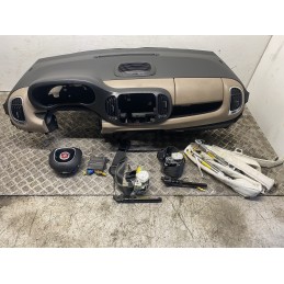 KIT AIRBAG FIAT 500L VOLANTE CRUSCOTTO CINTURE CENTRALINA 51964430  B2838