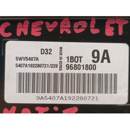CENTRALINA MOTORE INIEZIONE CHEVROLET MATIZ 800 BENZ GPL 96801800 A08S3  A8912