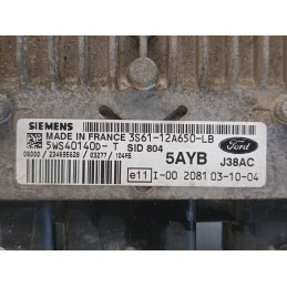 CENTRALINA MOTORE ECU FORD FIESTA V 1.4 TDCI DIESEL SIEMENS 3S6112A650LB 5AYB J38AC  A9076