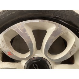 4 CERCHI IN LEGA FIAT 500L R17 GOMME 225/45/2017 DOT 2022 BIANCHI 735585994  B2883