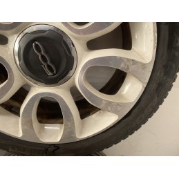 4 CERCHI IN LEGA FIAT 500L R17 GOMME 225/45/2017 DOT 2022 BIANCHI 735585994  B2883