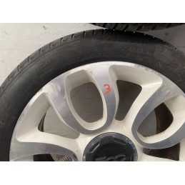 4 CERCHI IN LEGA FIAT 500L R17 GOMME 225/45/2017 DOT 2022 BIANCHI 735585994  B2883