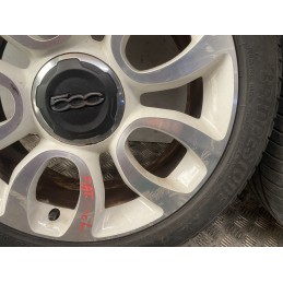 4 CERCHI IN LEGA FIAT 500L R17 GOMME 225/45/2017 DOT 2022 BIANCHI 735585994  B2883