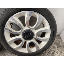 4 CERCHI IN LEGA FIAT 500L R17 GOMME 225/45/2017 DOT 2022 BIANCHI 735585994  B2883