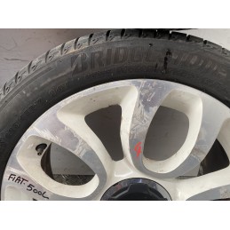 4 CERCHI IN LEGA FIAT 500L R17 GOMME 225/45/2017 DOT 2022 BIANCHI 735585994  B2883