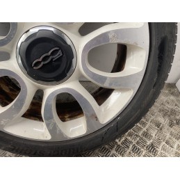 4 CERCHI IN LEGA FIAT 500L R17 GOMME 225/45/2017 DOT 2022 BIANCHI 735585994  B2883