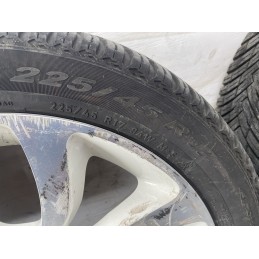 4 CERCHI IN LEGA FIAT 500L R17 GOMME 225/45/2017 DOT 2022 BIANCHI 735585994  B2883