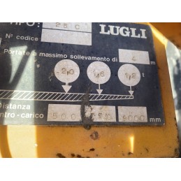 Muletto Carrello Elevatore Lugli 25C 2.5T 4 Metri  lugli25c