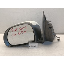 SPECCHIETTO RETROVISORE SINISTRO 5 PIN ELETTRICO FIAT 500L BIANCO  A9008