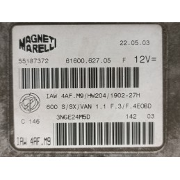 CENTRALINA MOTORE FIAT 600 SEICENTO 1.1B IAW4AF.M9 55187372 1998 2010  A9057