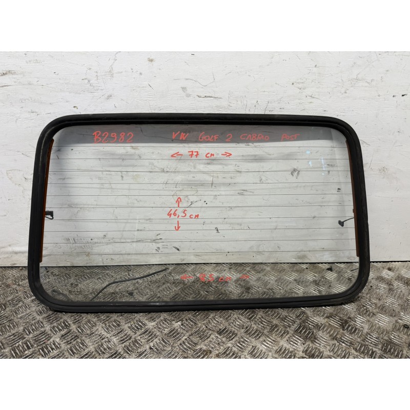 VETRO LUNOTTO POSTERIORE VOLKSWAGEN GOLF 2 MK2 CABRIO 1983 1991 CAPOTTE B2982 VETRO LUNOTTO POSTERIORE VOLKSWAGEN GOLF 2 MK2 CABRIO 1983 1991 CAPOTTE B2982