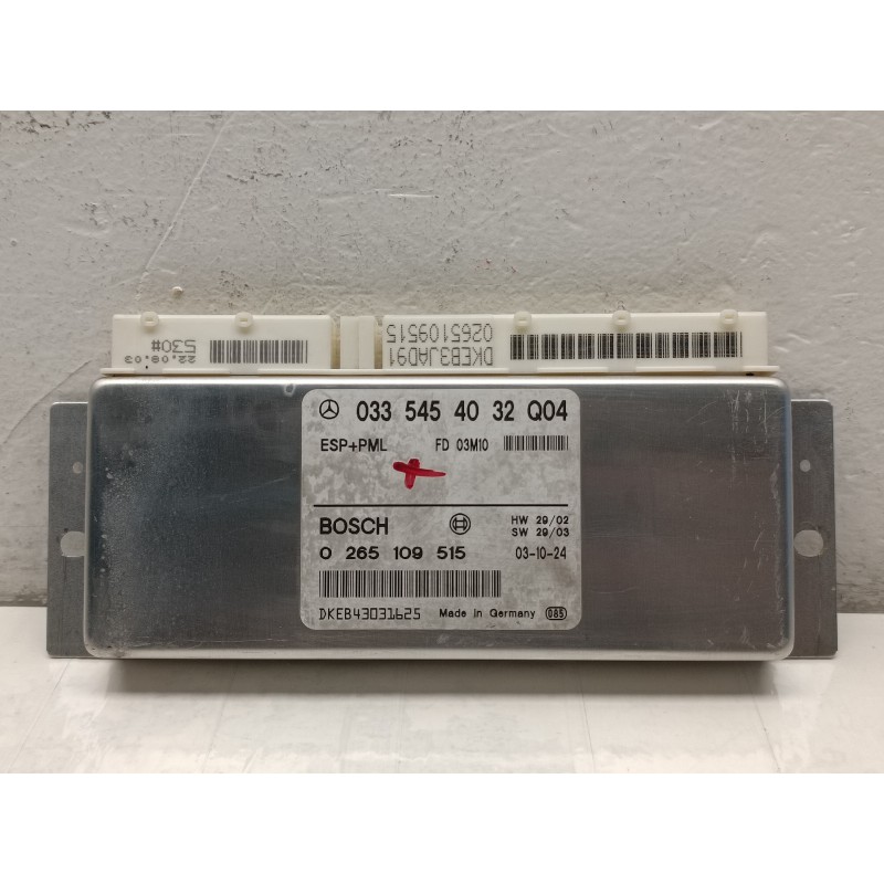 CENTRALINA ESP PML 0335454032 0265109515 MERCEDES CLASSE E W211 320D A9165 CENTRALINA ESP PML 0335454032 0265109515 MERCEDES CLASSE E W211 320D A9165