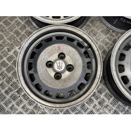 4 CERCHI IN LEGA MASERATI BITURBO 14 MILLE MIGLIA ORIGINALI USATI 1985  B3035