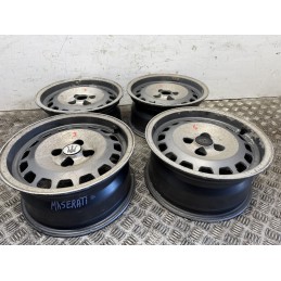 4 CERCHI IN LEGA MASERATI BITURBO 14 MILLE MIGLIA ORIGINALI USATI 1985  B3035