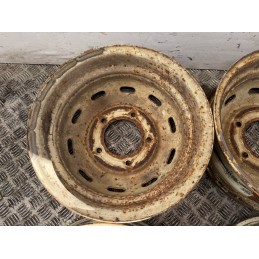 4 CERCHI IN FERRO 16 FIAT CAMPAGNOLA AR76 GIANNETTI 5KX16 1974  B3034