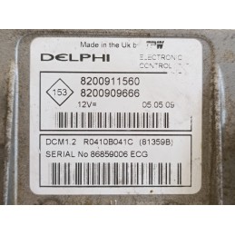 CENTRALINA MOTORE RENAULT CLIO 3 1.5D 8200911560 K9K T7 DELPHI  A9257