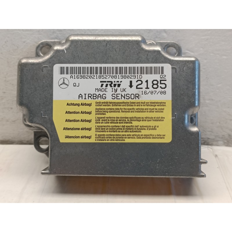 CENTRALINA AIRBAG MERCEDES CLASSE A W169 A1698202185 A9265 CENTRALINA AIRBAG MERCEDES CLASSE A W169 A1698202185 A9265