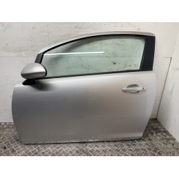PORTA PORTIERA ANTERIORE SINISTRA SX OPEL CORSA D 3P 06 15 GRIGIO USATO 93191126  B3095