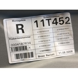 PANNELLO ALZACRISTALLI ANTERIORE DX MERCEDES CLASSE A W169 A1697203079  A9340