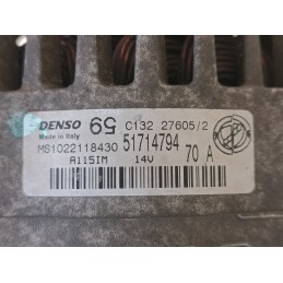 ALTERNATORE DENSO FIAT GRANDE PUNTO 1.2B 51714794 14V 70A  A9377
