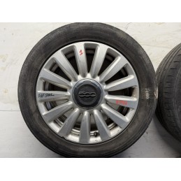 Set 4 cerchi in lega 16 Fiat 500L con gomme usate 205 55 R16 735585995  B3176