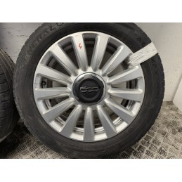 Set 4 cerchi in lega 16 Fiat 500L con gomme usate 205 55 R16 735585995  B3176