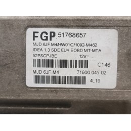 Centralina motore Fiat Idea Lancia Musa 1.3 Multijet 2004 2012 51768657  A9501