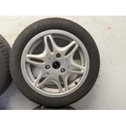 4 cerchi originali Smart 450 con gomme estive Fulda 145 175 R15  C0061