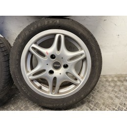4 cerchi originali Smart 450 con gomme estive Fulda 145 175 R15  C0061