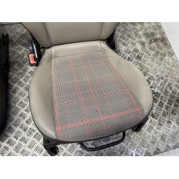 Coppia sedili Smart Fortwo 450 Tappezzeria Personalizzata pelle beige marrone  B3163