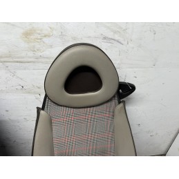 Coppia sedili Smart Fortwo 450 Tappezzeria Personalizzata pelle beige marrone  B3163
