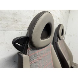 Coppia sedili Smart Fortwo 450 Tappezzeria Personalizzata pelle beige marrone  B3163