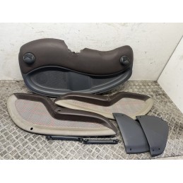 Coppia sedili Smart Fortwo 450 Tappezzeria Personalizzata pelle beige marrone  B3163