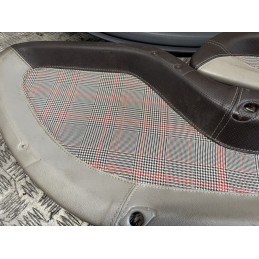 Coppia sedili Smart Fortwo 450 Tappezzeria Personalizzata pelle beige marrone  B3163
