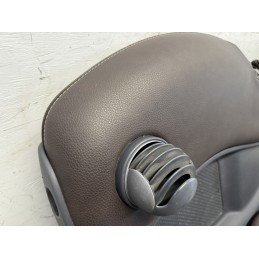 Coppia sedili Smart Fortwo 450 Tappezzeria Personalizzata pelle beige marrone  B3163