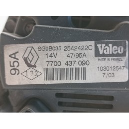 Alternatore Valeo 95A Renault clio 2 1.2B 7700437090 D4FB7  A9579