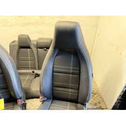 Tappezzeria Mercedes Classe A W176 mista pelle tessuto ricami bianco sport  B3347