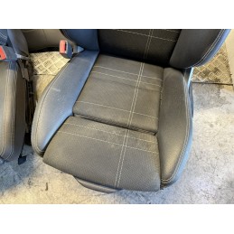 Tappezzeria Mercedes Classe A W176 mista pelle tessuto ricami bianco sport  B3347