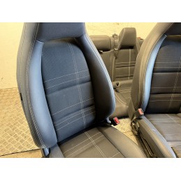Tappezzeria Mercedes Classe A W176 mista pelle tessuto ricami bianco sport  B3347