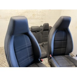 Tappezzeria Mercedes Classe A W176 mista pelle tessuto ricami bianco sport  B3347